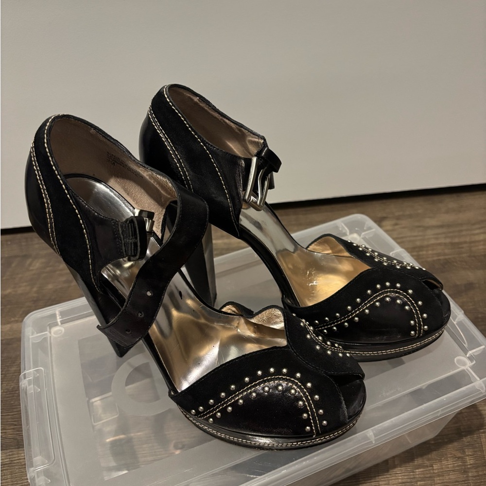 Michael Kors Leather & Suede 4.5 inch heel